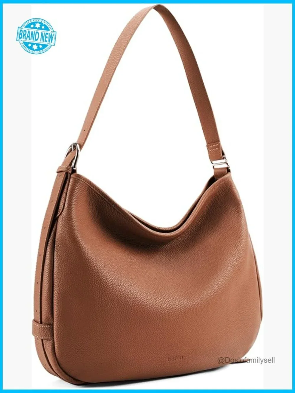 Hobo Bag Premium Leather Slouchy Crossbody Shoulder Purse Soft Casual Handbag